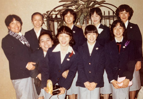 1979年フォートワース世界選手権女子日本代表メンバー竹内由佳（当時15歳）※前列右から2人目